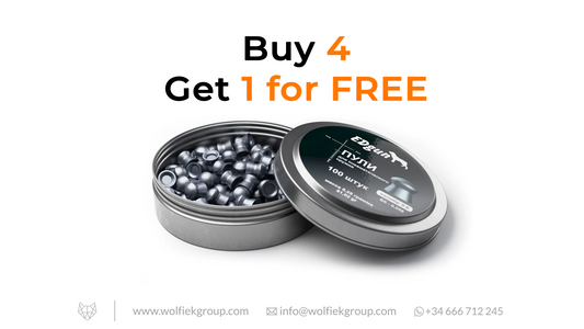 EDgun Premium Pellets with text buy 4 get 1 for free